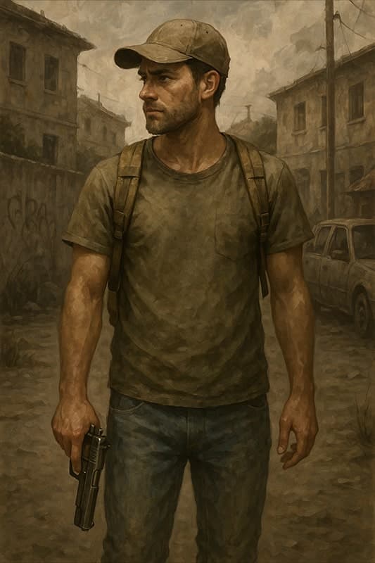 Civils d'Altis vaquant à leurs occupations quotidiennes dans un environnement militarisé, entre commerce légal et activités parallèles